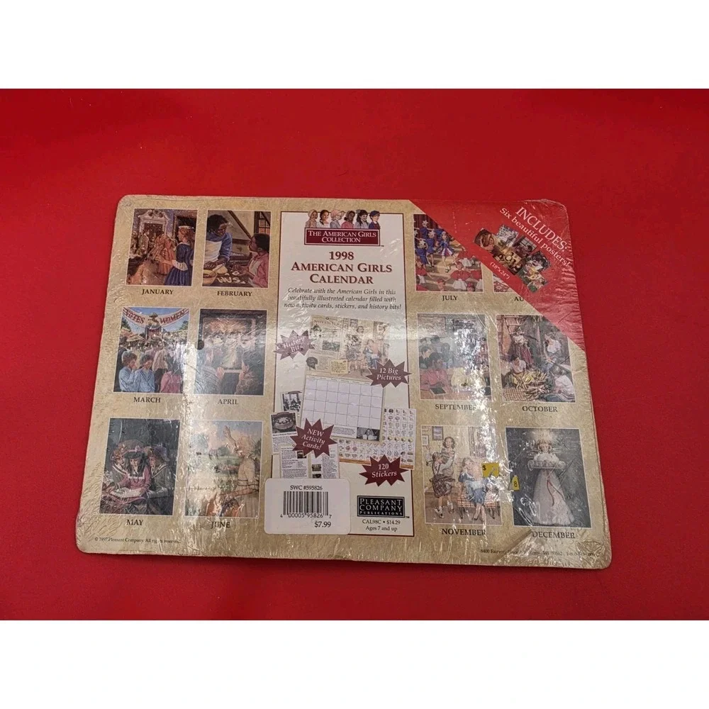 SEALED 1998 American Girl Calendar Felicity w/ 6 Posters Stickers Cards NEW HTF